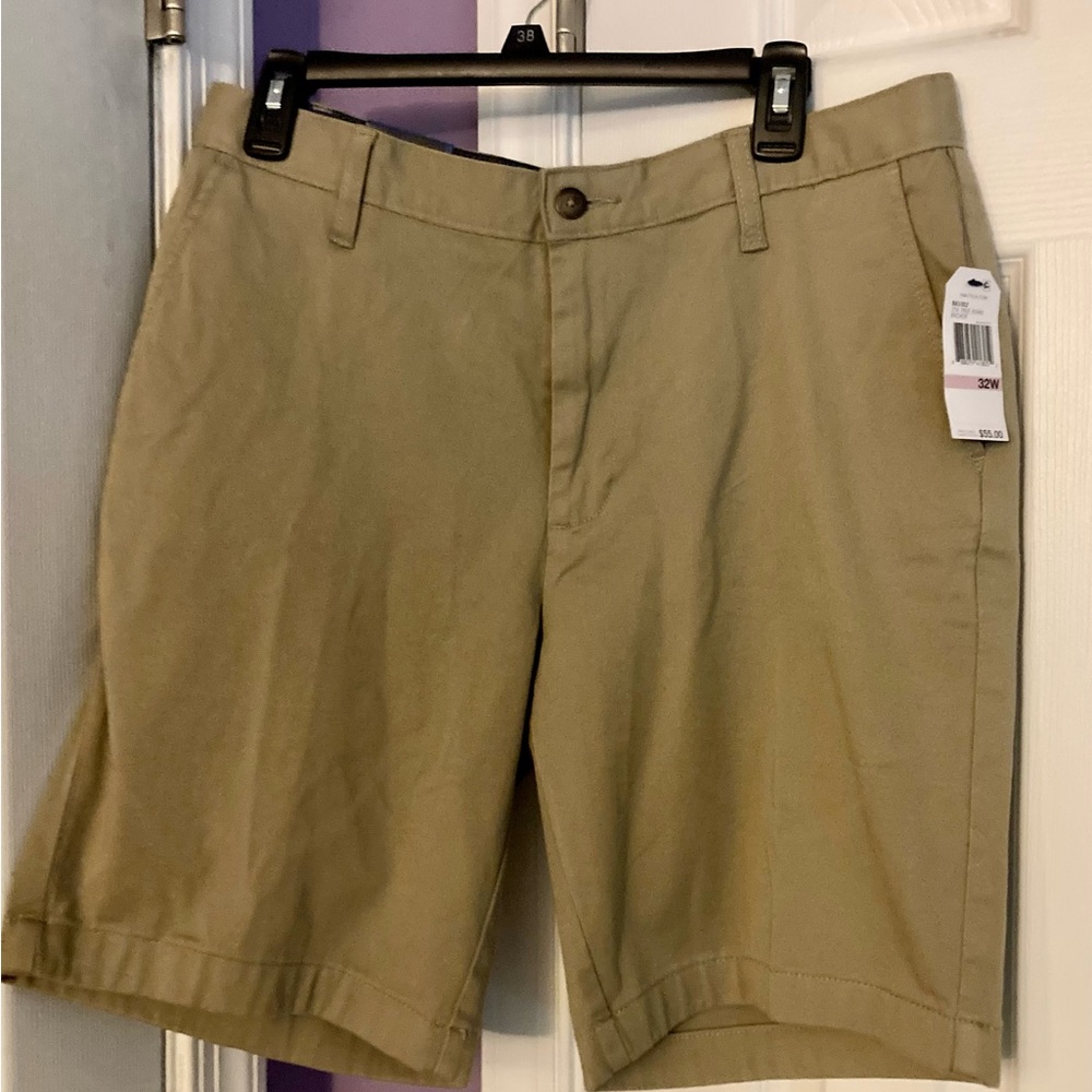 Nautica Khaki Beige Deck Shorts Size 32 x 8.5" Inseam New With Tags $55